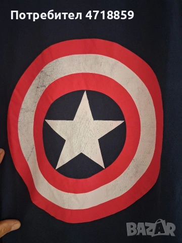 Марвълска тениска Capitain America, снимка 2 - Тениски - 55001568