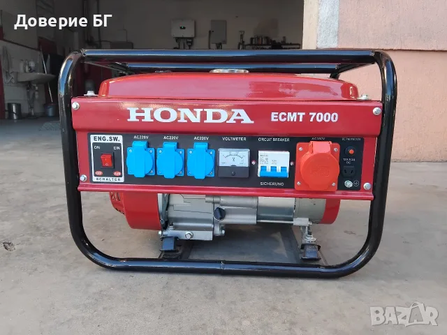ЧИСТО НОВ Бензинов генератор HONDA ECMT 7000 (220V / 380V / 12V), снимка 5 - Генератори - 55479425