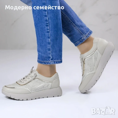 Дамски пролетни обувки с връзки , снимка 2 - Дамски ежедневни обувки - 54130310