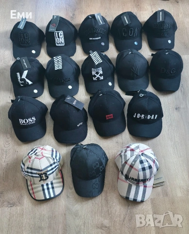 Нови шапки DSQUARED, JORDAN,  MONCLER, Dolce&Gabbana, HUGO BOSS, GUCCI, OFF WHITE, BURBERRY, KARL, снимка 2 - Шапки - 45717832