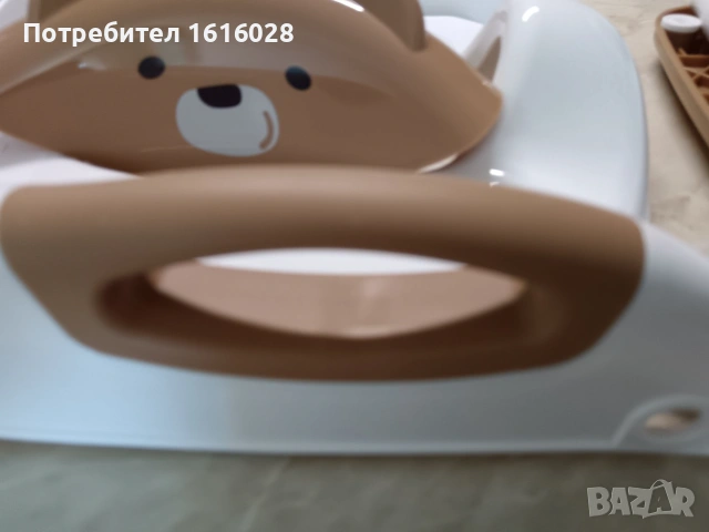 Детска седалка за тоалетна чиния със стълбичка Мече 2 в 1 Home Creation Kids., снимка 7 - За банята - 55234722