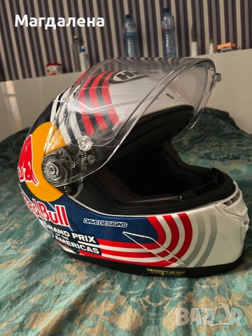 HJC RPHA 1 Red Bull Austin GP - Размер S - Отлично състояние, снимка 5 - Аксесоари и консумативи - 55069513