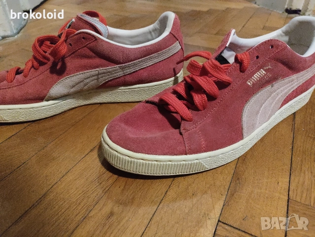 Puma Suede червени маратонки кецове 47, снимка 2 - Кецове - 54331358