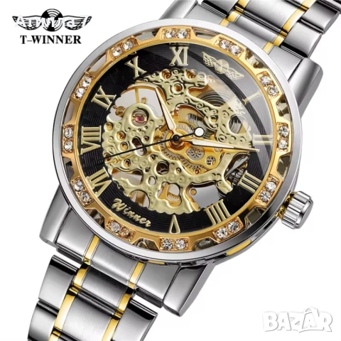 Winner - луксозен мъжки мъжки автоматичен часовник с видим механизъм, снимка 4 - Мъжки - 54166608