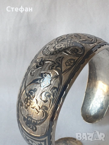 Сребърна гривна, снимка 8 - Гривни - 54267279