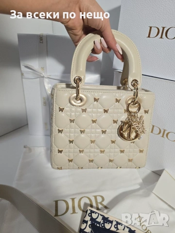 Lady Dior Butterfly Studs Дамска Чанта От Агнешка Кожа Код Brand Luxury Fashion21, снимка 2 - Чанти - 54960731
