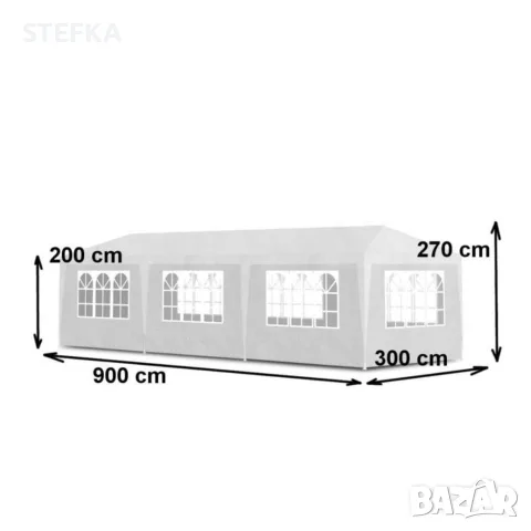 Шатра 9/3 метра, снимка 2 - Градински мебели, декорация  - 55301502