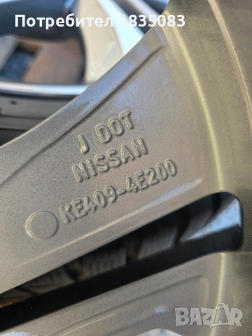 Лети джанти 17ки 5х114.3 Nissan + зимни гуми 215/60/17 Falken, снимка 8 - Гуми и джанти - 55081762