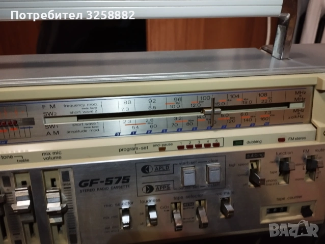 Радио касетофон SHARP GF-575, снимка 12 - Радиокасетофони, транзистори - 54602860