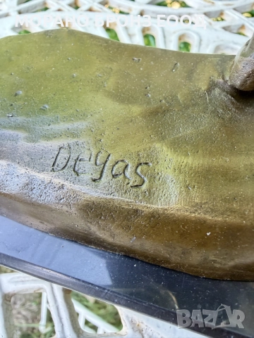 Луксозна масивна бронзова статуетка на балерина (Degas) – Истински бронз и мрамор, 2.6 кг, снимка 4 - Антикварни и старинни предмети - 55570820