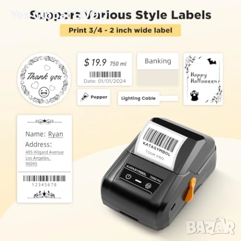 SUPVAN T50M Pro Bluetooth етикет принтер комплект, снимка 2 - Друга електроника - 54553318