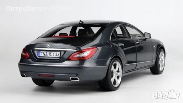 1:18 Mercedes-Benz CLS 350 Norev Тъмно Сив с Оригинална Кутия, снимка 3 - Колекции - 55464612