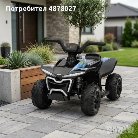 Детско акумулаторно ATV 6V 25W – Електрическо ATV с LED светлини за деца 1.5+ години, черно, снимка 2 - Коли, камиони, мотори, писти - 55585508