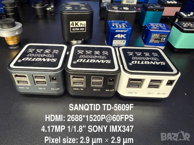 RGB 2K HDR 60FPS SANQTID IMX347 1/1.8" sensor HDMI USB дигитална камера за микроскоп, снимка 8 - Камери - 54903053