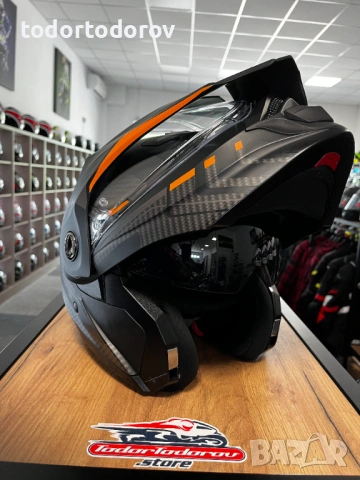 Отваряема мото каска SCORPION ADX-2 CAMINO Orange,L 59-60см. очила 271.86 лв. / 139 €, снимка 4 - Аксесоари и консумативи - 54515497
