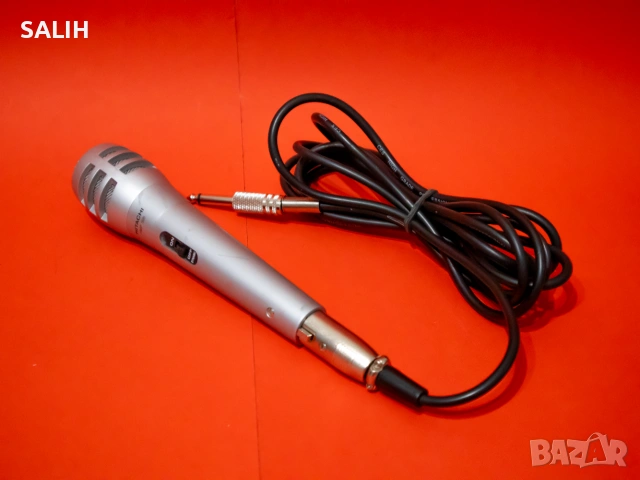 HITACHI HMP 505 Динамичен микрофон с XLR връзка за караоке, вокали и аудио запис, снимка 2 - Микрофони - 55245443