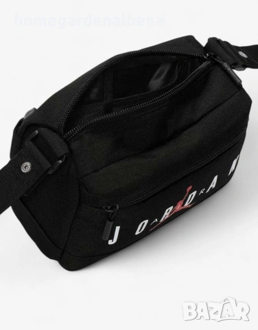 Nike Jordan crossbody чанта унисекс черна оригинална регулируема презрамка 14х23х9 см ежедневна, снимка 3 - Чанти - 54491127