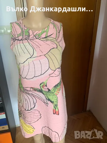 Рокля с тропически десен с колибри Desigual, размер М, 31
