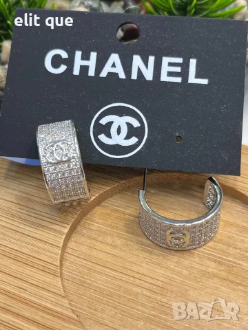 обеци от висококачествена стомана miu miu chanel., снимка 5 - Обеци - 55608844