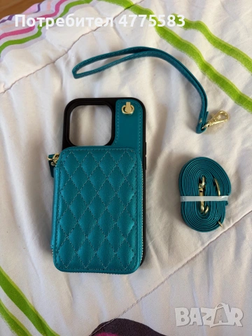 Калъф за iPhone 14 Pro,цвят turquoise