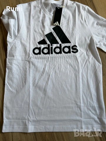 Нова оригинална Бяла мъжка тениска Adidas Big Logo Essentials! M,L, снимка 8 - Тениски - 54729965