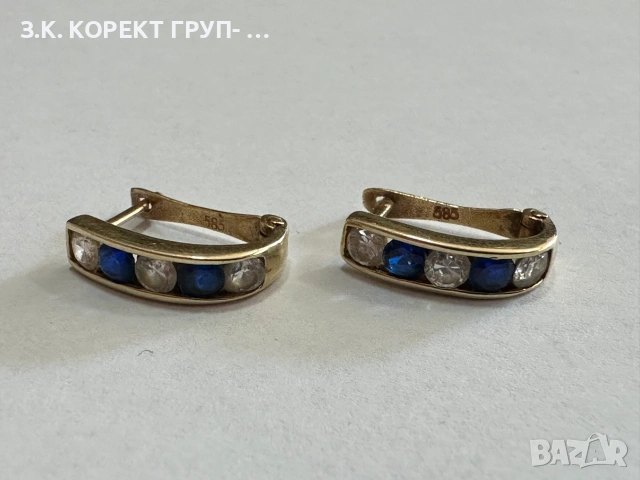 Златни обеци 14K – 2,24гр, снимка 4 - Обеци - 55119831
