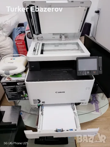бял принтер Canon , снимка 2 - Принтери, копири, скенери - 55409130