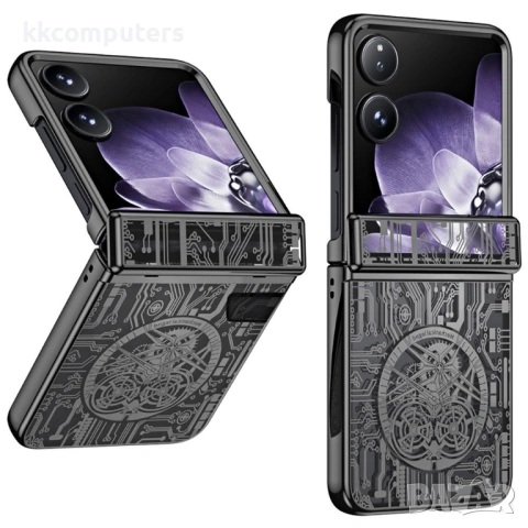 Твърд Калъф за Xiaomi Mix Flip 5G Mechanical Legend Electroplating PC с Протектор – 5 цвята, снимка 5 - Калъфи, кейсове - 54746179