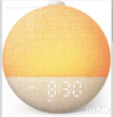 Dreamegg Sunrise 2 - Будилник с изгрев, звукова машина за сън,29 успокояващи звука,машина за бял шум