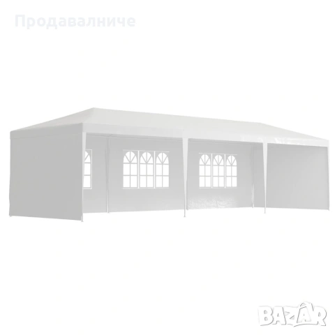 Градинска бяла шатра 3x9 м - Водоустойчив павилион, снимка 7 - Други - 54749485