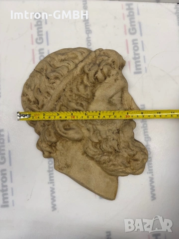 Релефна отливка на глава- Хипократ, снимка 2 - Антикварни и старинни предмети - 54036827