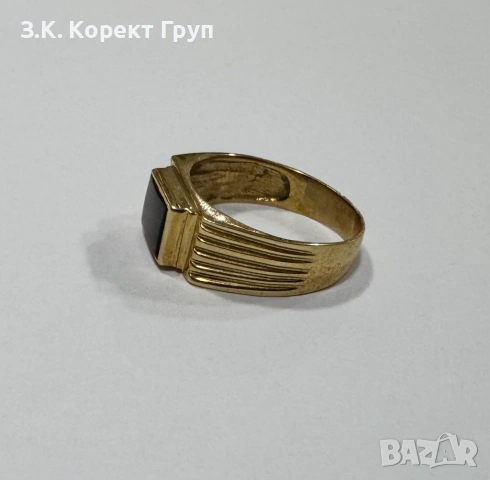 Златен пръстен 14 К 585 4,24 г, снимка 8 - Пръстени - 54513467