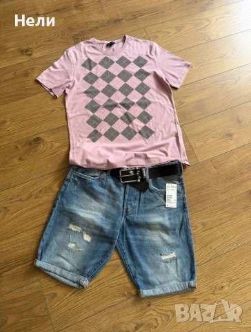 H&M Мъжки нови жестоки къси дънки, снимка 5 - Къси панталони - 55011290