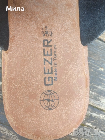Мъжки кожени чехли Gezer, снимка 4 - Мъжки чехли - 54516051
