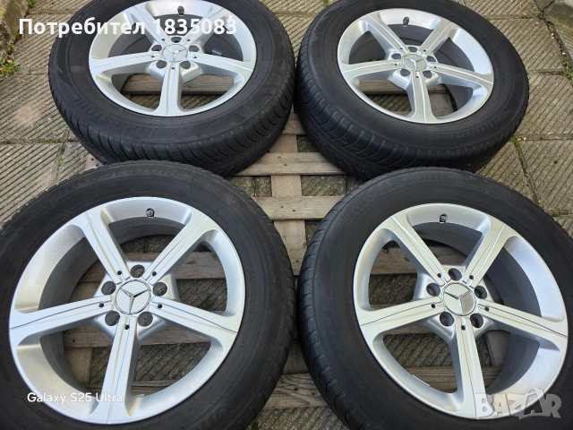 Лети джанти 17ки 5х112 Mercedes + зимни гуми 215/65/17 Bridgestone, снимка 3 - Гуми и джанти - 54439726