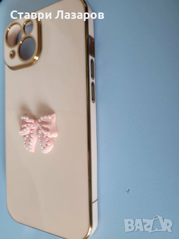 Нов силиконов дамски кейс за Apple iPhone 15, iPhone 14 - розов цвят, снимка 6 - Калъфи, кейсове - 54550560