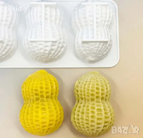 3D 3 Фъстъка Фъстък плодов десерт мус шоколад сладкиш силиконов молд формакорпусни десерти, снимка 5 - Форми - 55318978
