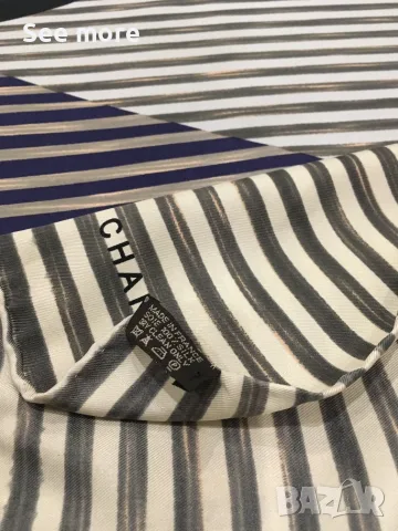 Chanel CC logo 100% шал коприна, снимка 5 - Шалове - 54000088