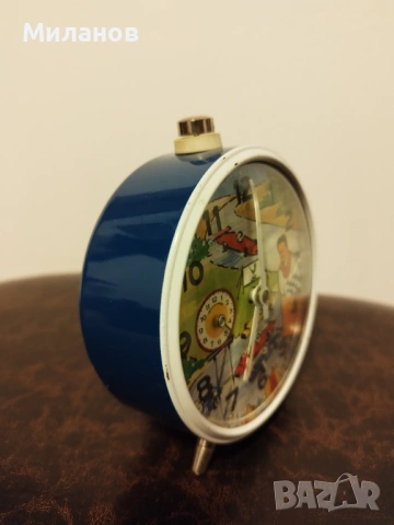 Стар анимиран будилник, настолен часовник, снимка 6 - Антикварни и старинни предмети - 53970109