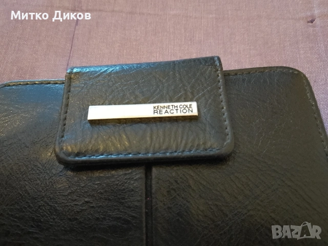 Kenneth Cole Reaction. Марков портфейл естествена кожа унисекс 150 х 95 мм, снимка 2 - Портфейли, портмонета - 54957565