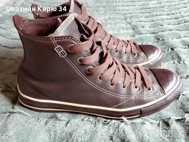 Converse All Stars кожени гуменки , снимка 3 - Кецове - 55314364