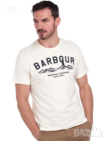 Оригинална мъжка тениска Barbour, снимка 4 - Тениски - 49555933