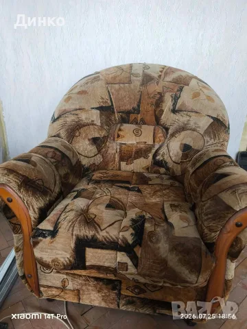 диван с два фотьойли и табуретки , снимка 4 - Дивани и мека мебел - 55416802
