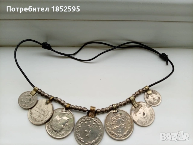 Vintage колие с арабски монети., снимка 3 - Колиета, медальони, синджири - 54721316
