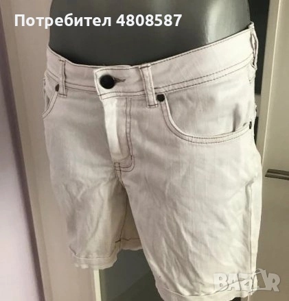 Бели къси панталони, снимка 2 - Къси панталони и бермуди - 55163105