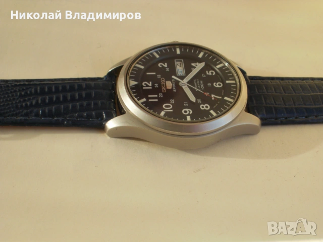 Seiko sport Сейко мъжки оригинален атоматичен military часовник, снимка 5 - Мъжки - 54099949