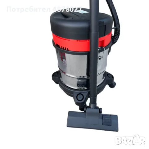 Прахосмукачка KraftRoyal 601-B20 за сухо и мокро почистване - 1200W, 20L, неръждаем резервоар, функц, снимка 3 - Прахосмукачки - 55412938