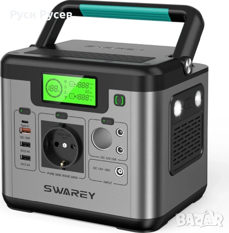 НОВИ с 24м ГАРАНЦИЯ! Оригинален комплект Swarey S500 + Swarey 100W Соларен Панел. Отлично Off-Grid Р, снимка 8 - Къмпинг мебели - 55034244