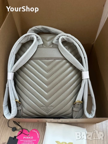 Чисто нова раница PINKO в сив цвят, снимка 5 - Раници - 54059281