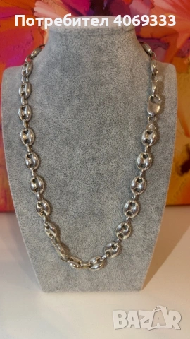 Сребърен синджир като нов 925, снимка 2 - Колиета, медальони, синджири - 54370573